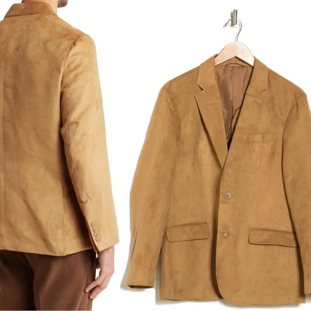 Vince Camuto Men’s Blake Camel Faux Suede Sport Coat NWT Size XL
